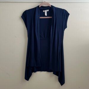 S, Ambiance Apparel, Short Sleeve Open Shirt